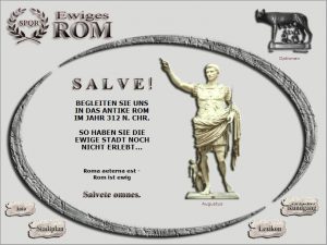 Screenshot der Website "Antikes Rom"