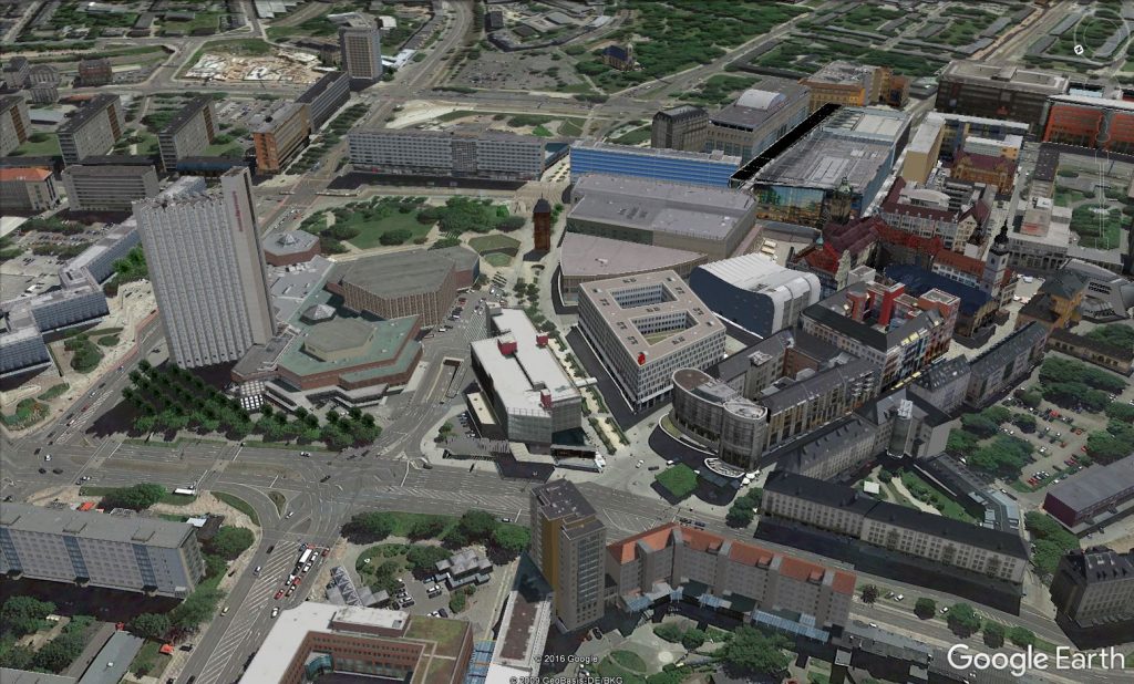 Chemnitz in Google Earth