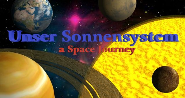 Cover image of the Multimedia application "Our solar system - a Space Journey".